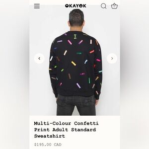 OKAYOK Standard confetti sweater - black (size small)
